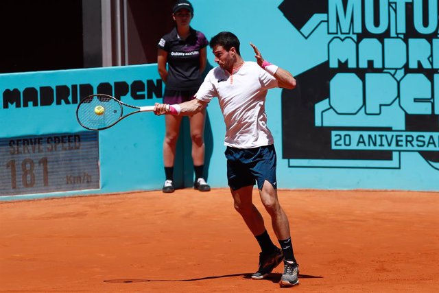 Archivo - Pablo Carreno Busta and Pedro Martinez of Spain in action against Marcel Granollers of Spain and Horacio Zeballos of Argentina plays dobles during the Mutua Madrid Open 2022 celebrated at La Caja Magica on May 05, 2022, in Madrid, Spain.