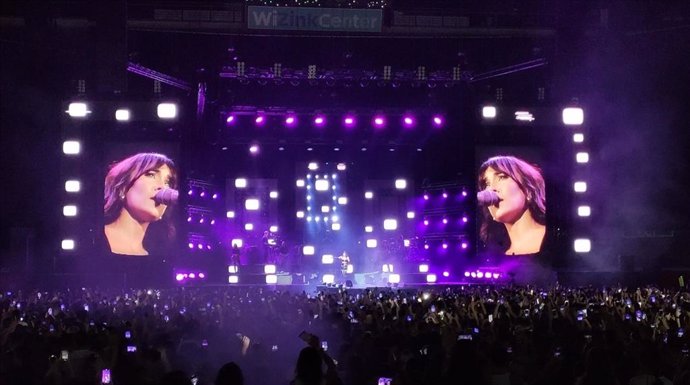 Aitana en el cierre de su gira '11 Razones +' en el WiZink Center de Madrid.