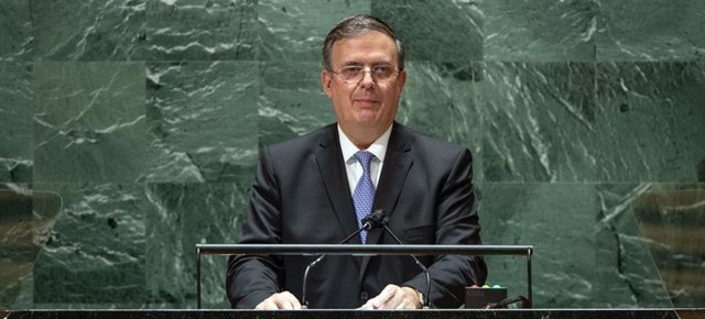 Marcelo Ebrard Casaubon, secretario de Relaciones Exteriores de México, se dirige a la Asamblea General.