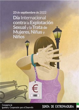 Cartel con motivo del Día Internacional contra la Explotación Sexual y la Trata de Mujeres, Niñas y Niños