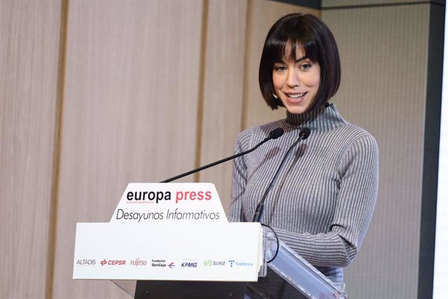 Archivo - La ministra de Ciencia e Innovación, Diana Morant, en un desayuno informativo de Europa Press en Madrid.