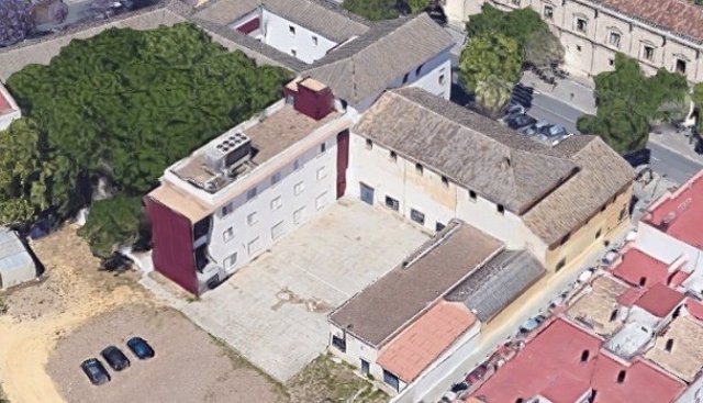 Imagen aérea del Centro Cívico Hogar San Fernando, en la calle Don Fadrique.