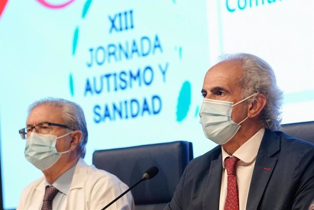 El consejero de Sanidad de la Comunidad de Madrid, Enrique Ruiz Escudero, en la inauguración de la XIII Jornada Autismo y Sanidad en el Hospital Universitario Gregorio Marañón.