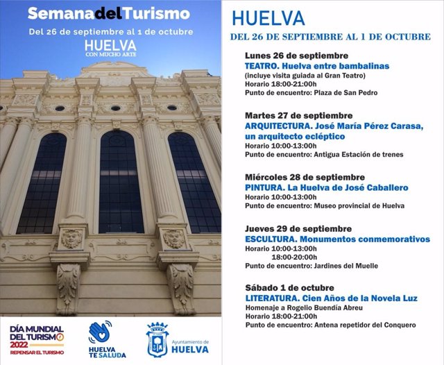El Ayuntamiento celebra el Día Mundial del Turismo mostrando una 'Huelva con mucho arte'.