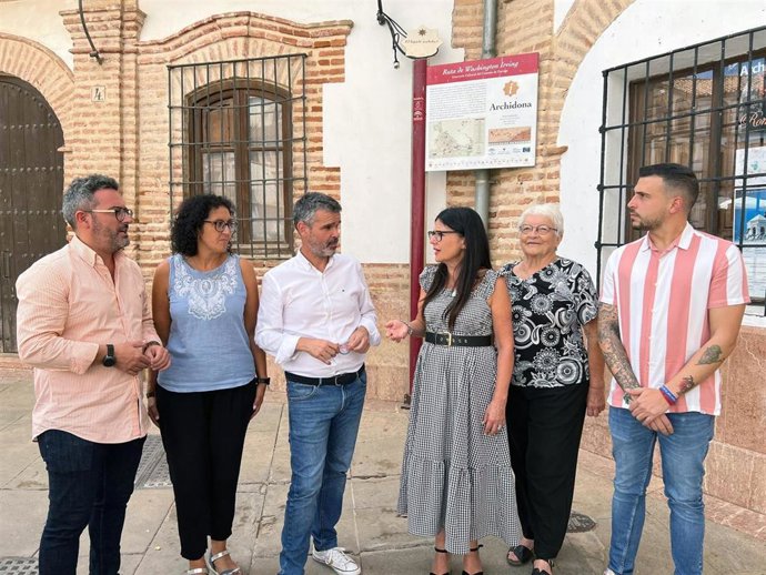 El portavoz socialista en la Diputación de Málaga, José Bernal, en Archidona