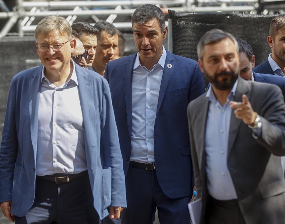 EL PRESIDENTE DEL GOBIERNO, PEDRO SANCHEZ, Y El President De La Generalitat, Ximo Puig, En El X ANIVERSARIO DE ELDIARIO.ES QUE SE CELEBRA EN VALNCIA
