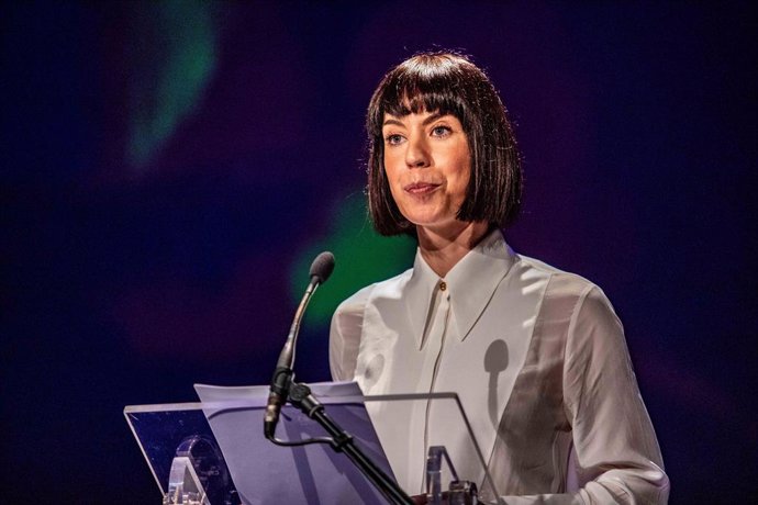 La ministra de Ciencia e Innovación, Diana Morant, interviene en el acto homenaje a la Comunidad Científica, en el Museo Insular,  a 18 de septiembre de 2022, en La Palma, Santa Cruz de Tenerife, Canarias (España). El acto es el  reconocimiento a la com