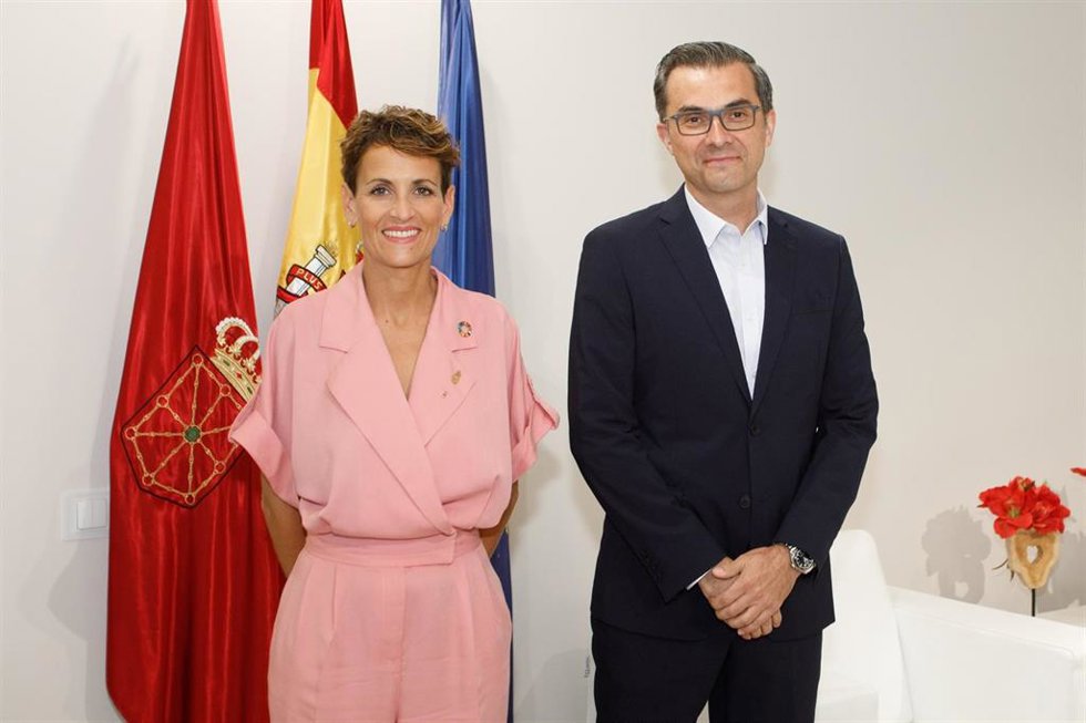 La presidenta Chivite y Michael Hobusch