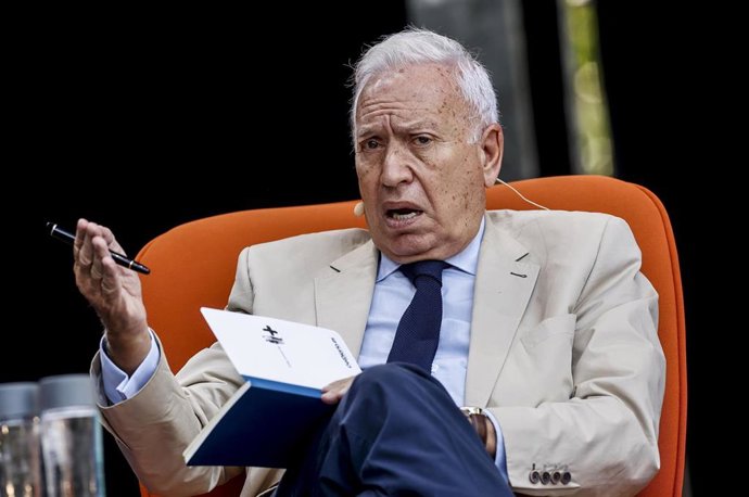 El exministro de Exteriores José Manuel García-Margallo, durante su intervención en la mesa de debate Fortalezas, amenazas y oportunidades del modelo territorial español, en el Festival X aniversario de eldiario.es, en Valncia