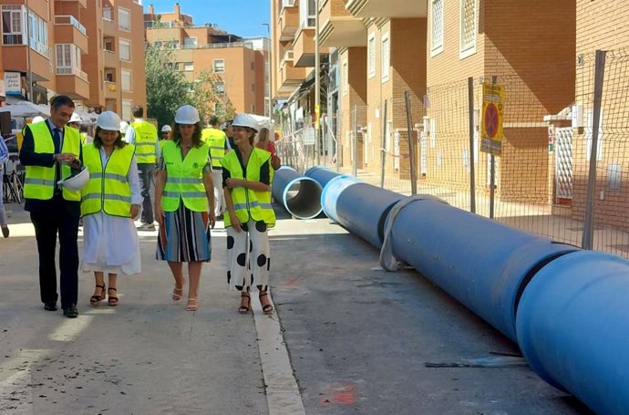 Obras de conexión entre La Pipa Alta y San Cristóbal en Almería.