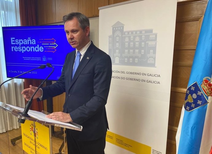 Archivo - El delegado del Gobierno en Galicia, José Miñones, durante el balance de los datos del Plan de Recuperación en Galicia.
