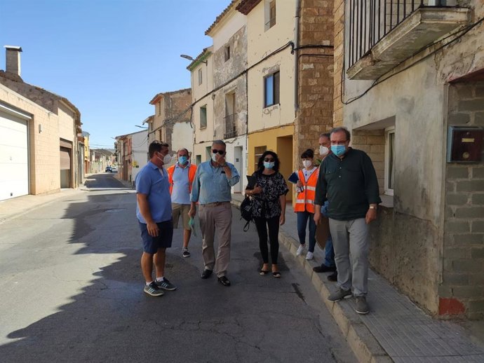 Visita del director general de Carreteras a Sástago.