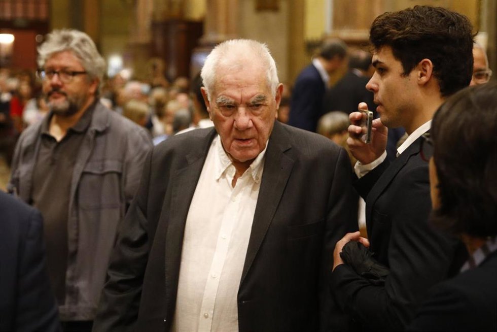 El líder de ERC en el Ayuntamiento de Barcelona, Ernest Maragall, en la basílica de la Merc por la misa en honor a la patrona de la capital catalana.
