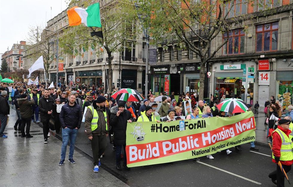 Manifestación en Irlanda