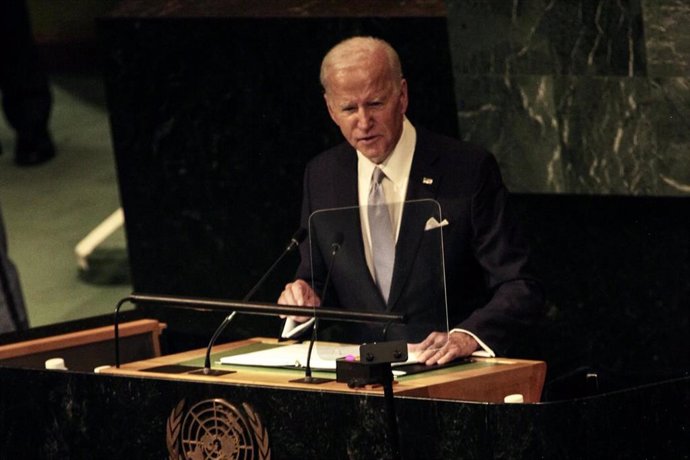 Joe Biden durante la 77 Asamblea General de la ONU