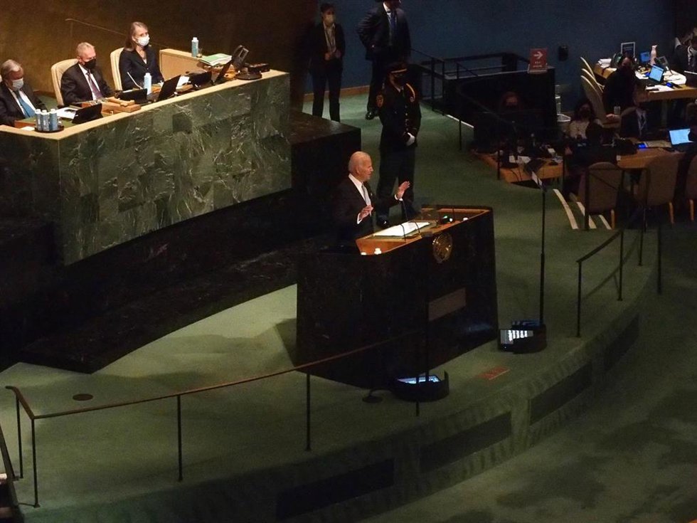 El presidente de Estados Unidos, Joe Biden, en un discurso en la Asamblea General de la ONU en Nueva York