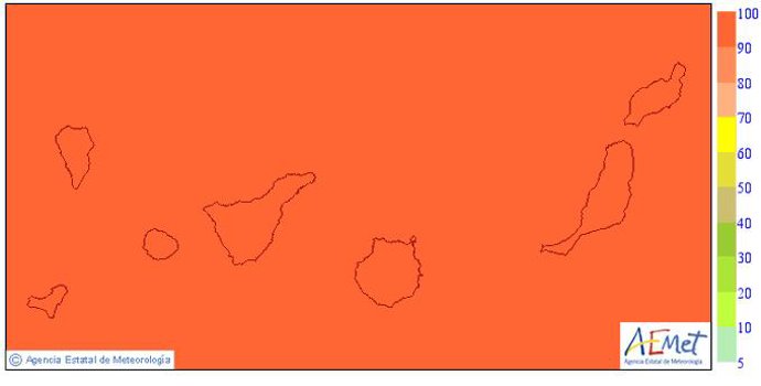 La AEMET establece el riesgo rojo en zonas de Gran Canaria, La Palma y El Hierro por las lluvias