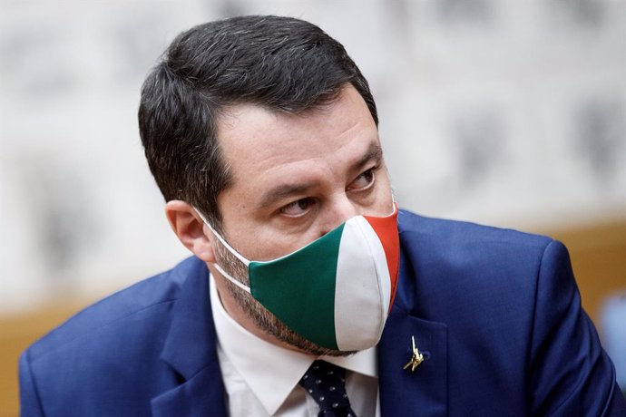 Archivo - El líder de la Lliga italiana Matteo Salvini al gener