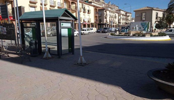 Parada de autobús en Alhama de Granada