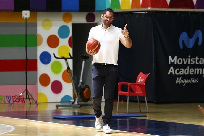 Archivo - El presidente de la FEB, Jorge Garbajosa, en un acto en el Movistar Academy Magarinos en agosto de 2022.