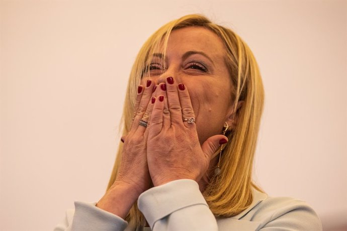 La líder del partit d'ultradreta Germans d'Itlia, Giorgia Meloni, després de les eleccions de 2022