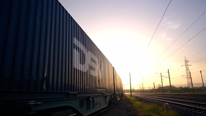 Archivo - Tren de mercancías de DSV