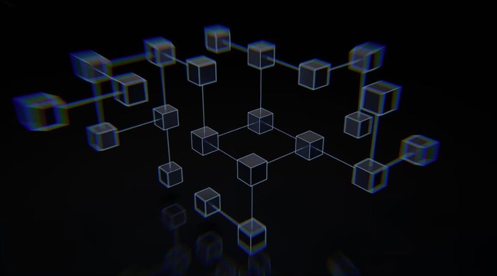Representación de una cadena de bloques o blockchain