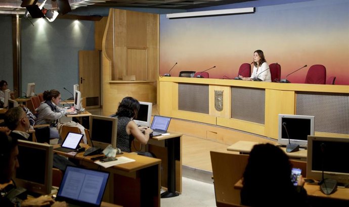 La portavoz de Más Madrid en el Ayuntamiento, Rita Maestre, en rueda de prensa