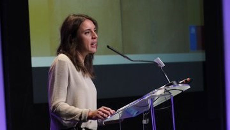 Irene Montero en un acto en homenaje a Gabriela Mistral