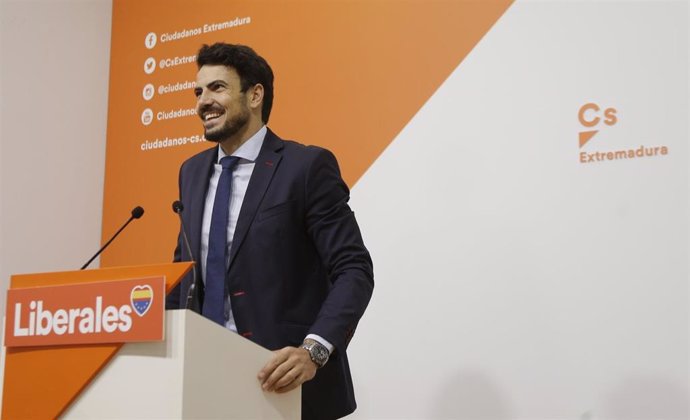 El coordinador regional de Ciudadanos en Extremadura, David Salazar.