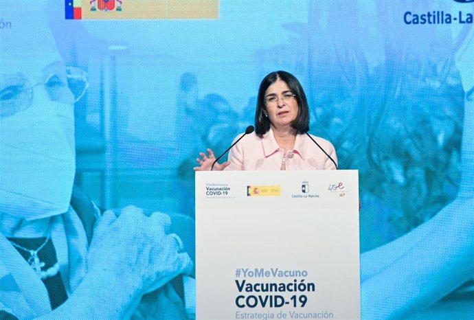La ministra de Sanidad, Carolina Darias, en Marchamalo