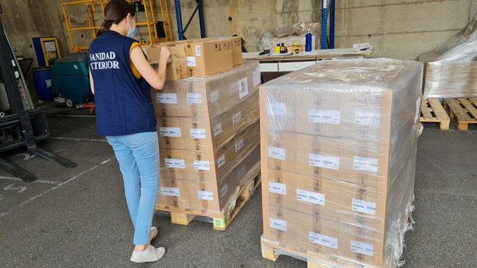 Imatge de les 489.600 vacunes Pfizer que el Ministeri de Sanitat ha distribut a Catalunya