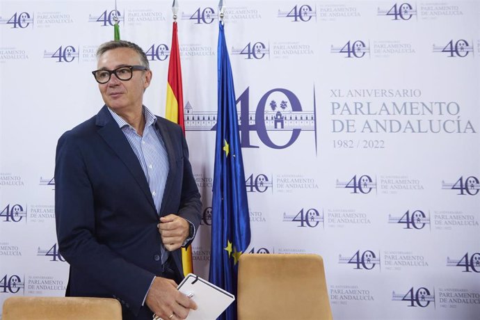 El portavoz del Grupo Parlamentario Vox en Andalucía, Manuel Gavira, en una foto de archivo en el Parlamento andaluz.