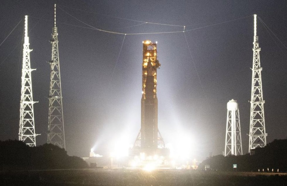 Misión Artemis I en la plataforma de lanzamiento