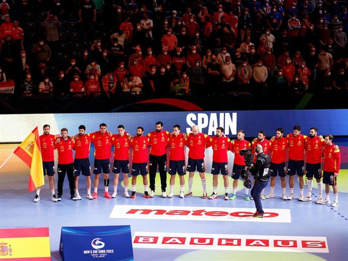 Archivo - Jugadores de la selección española de balonmano