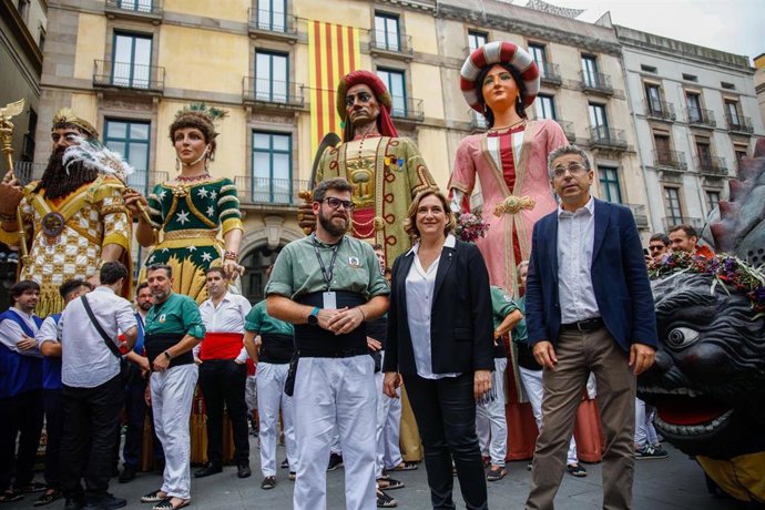 Colau el sábado durante la Merc