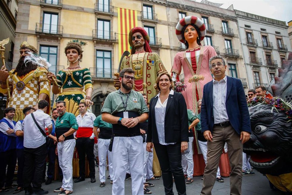 Colau el sábado durante la Merc