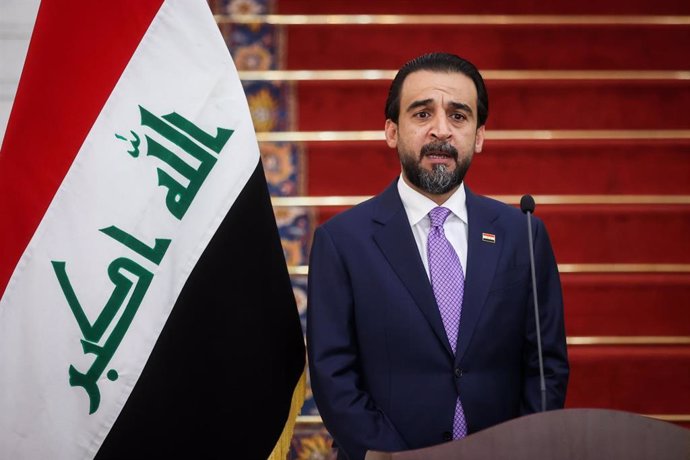 Archivo - El presidente del Parlamento iraquí, Mohamed al Halbusi 