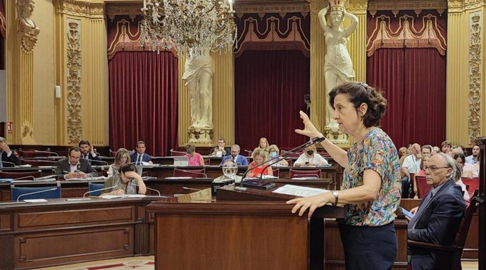 Archivo - La consellera de Asuntos Sociales y Deportes, Fina Santiago, en el Parlament.