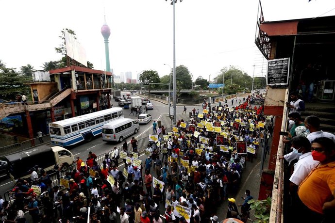 Protestas contra el Gobierno en Sri Lanka