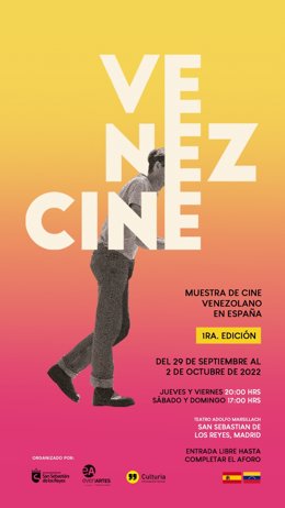 Cartel del festival de cine Venezcine 2022, en San Sebastián de los Reyes (Madrid).