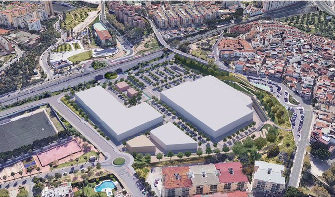 Recreación de cómo quedará el proyecto del Parque Comercial Salyt en Málaga.