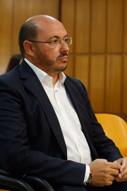 El ex presidente de la Comunidad y ex alcalde de Puerto Lumbreras, Pedro Antonio Sánchez, durante el juicio por el caso 'Auditorio'