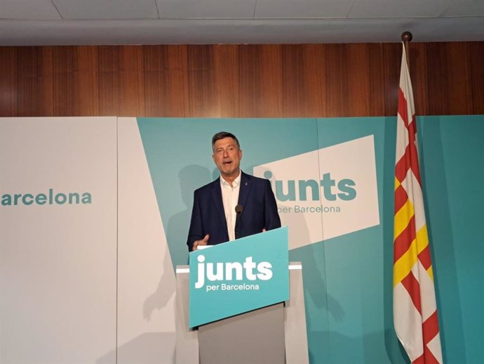 Archivo - El portaveu de Junts a l'Ajuntament de Barcelona, Jordi Martí 