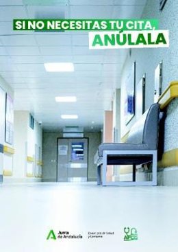 Cartel de la campaña 'Si no necesitas tu cita, anúlala'.