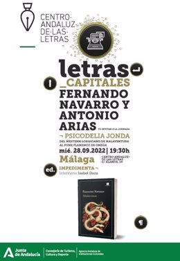 El Centro Andaluz de las Letras organiza un diálogo entre Fernando Navarro y Antonio Arias