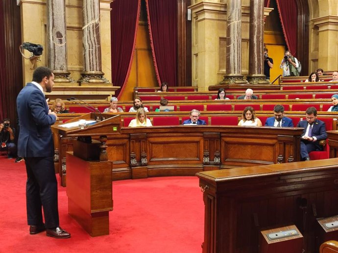 El líder de Vox en el Parlament, Ignacio Garriga, interviene en el Debate de Política General