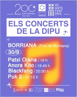 Borriana acull aquest divendres el cinqué concert de la gira de grups i cantants organitza per la Diputació