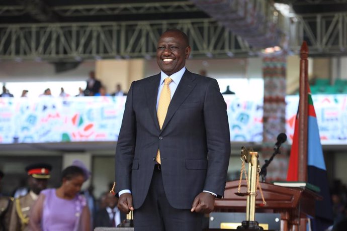 El presidente de Kenia, William Ruto, durante su toma de posesión en Nairobi
