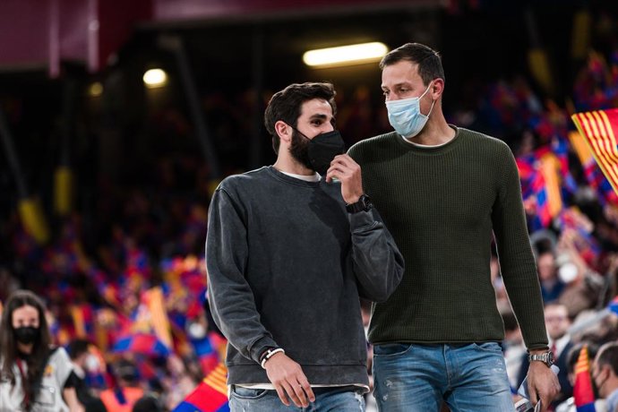 Archivo - Ricky Rubio, NBA player, is seen during the Turkish Airlines EuroLeague Play Off Game 1 match between FC Barcelona and FC Bayern Munich  at Palau Blaugrana on April 19, 2022 in Barcelona, Spain.